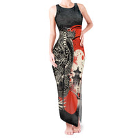 Japanese Dragon Katana Enso Tank Maxi Dress Japan Pagoda Seamless Cloud - Polynesian Pride