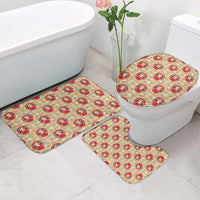 Japanese Daruma Doll Bathroom Set Palaka With Seamless Bamboo Pattern - Polynesian Pride