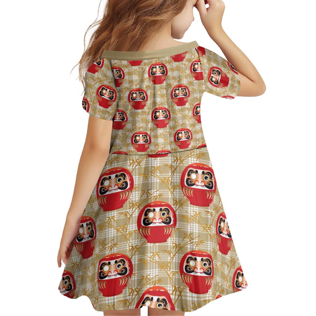 Japanese Daruma Doll Family Matching Off Shoulder Maxi Dress and Hawaiian Shirt Palaka With Seamless Bamboo Pattern - Polynesian Pride