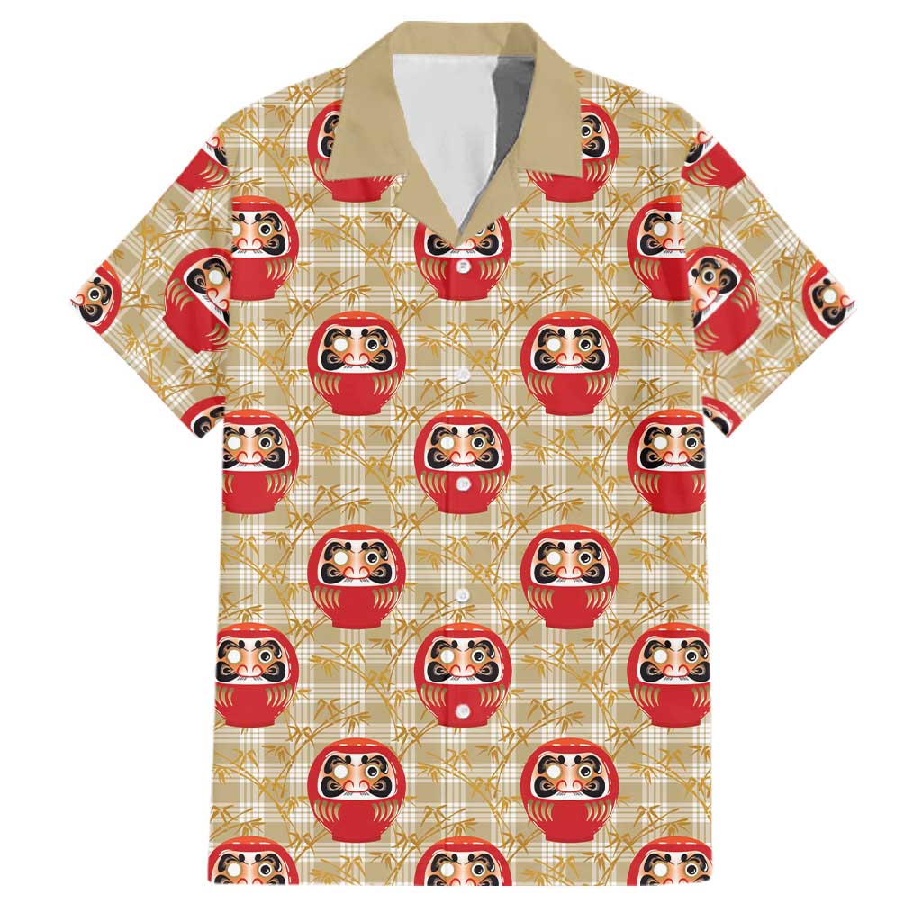 Japanese Daruma Doll Family Matching Tank Maxi Dress and Hawaiian Shirt Palaka With Seamless Bamboo Pattern - Polynesian Pride