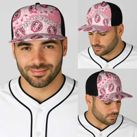 Japanese Daruma Doll Palaka Baseball Net Cap Cherry Blossoms With Shell Lei