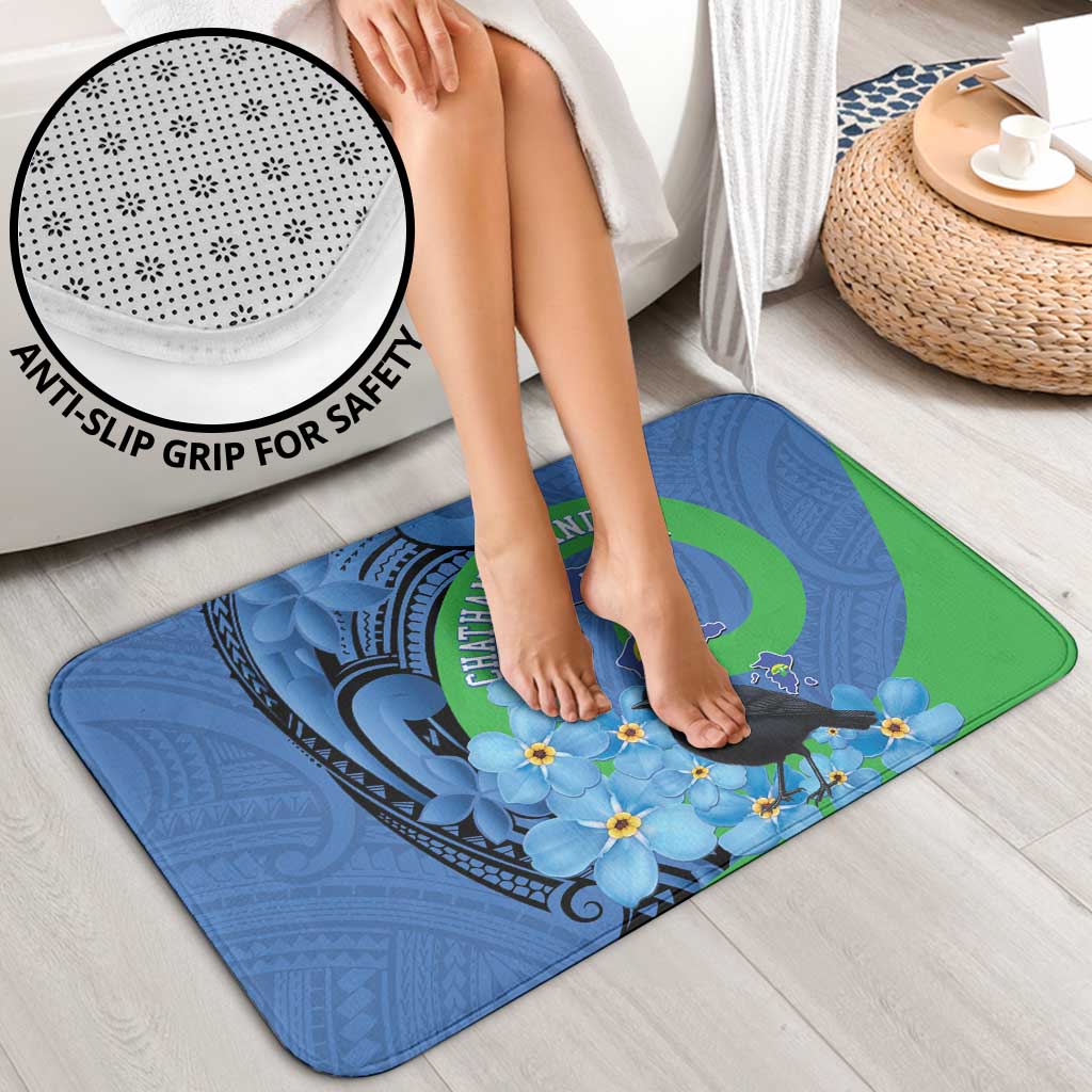 New Zealand Chatham Islands Bathroom Set Wharekauri Forget Me Not With Black Robin LT14 - Polynesian Pride