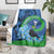 New Zealand Chatham Islands Blanket Wharekauri Forget Me Not With Black Robin