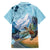 New Zealand South Island Family Matching Tank Maxi Dress and Hawaiian Shirt Te Waipounamu Aoraki Kea Bird