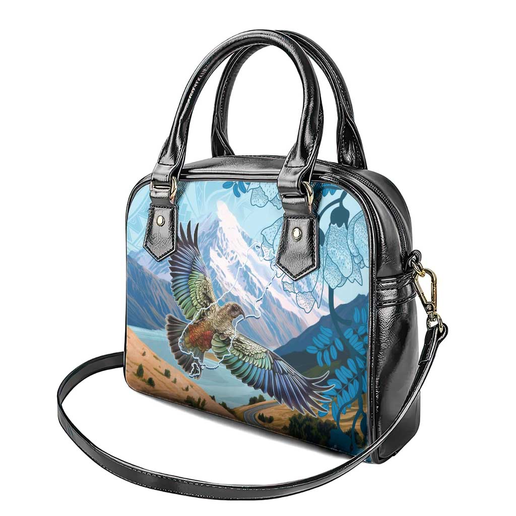 New Zealand South Island Shoulder Handbag Te Waipounamu Aoraki Kea Bird