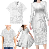 Polynesia Brain Cancer Awareness Family Matching Long Sleeve Bodycon Dress and Hawaiian Shirt In May We Wear Grey LT14 - Polynesian Pride