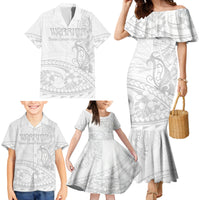 Polynesia Brain Cancer Awareness Family Matching Mermaid Dress and Hawaiian Shirt In May We Wear Grey LT14 - Polynesian Pride