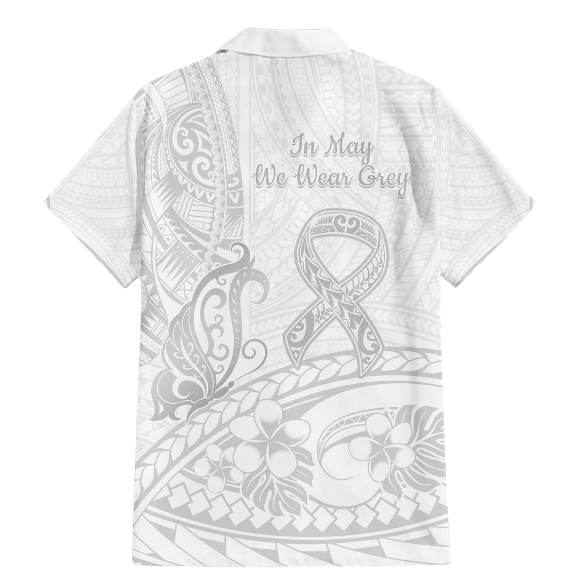 Polynesia Brain Cancer Awareness Family Matching Mermaid Dress and Hawaiian Shirt In May We Wear Grey LT14 - Polynesian Pride