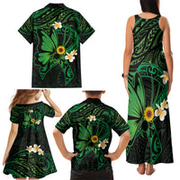 Polynesia Mental Health Awareness Family Matching Tank Maxi Dress and Hawaiian Shirt Green Ribbon Be Kind To Your Mind LT14 - Polynesian Pride