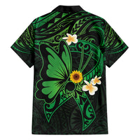 Polynesia Mental Health Awareness Family Matching Tank Maxi Dress and Hawaiian Shirt Green Ribbon Be Kind To Your Mind LT14 - Polynesian Pride
