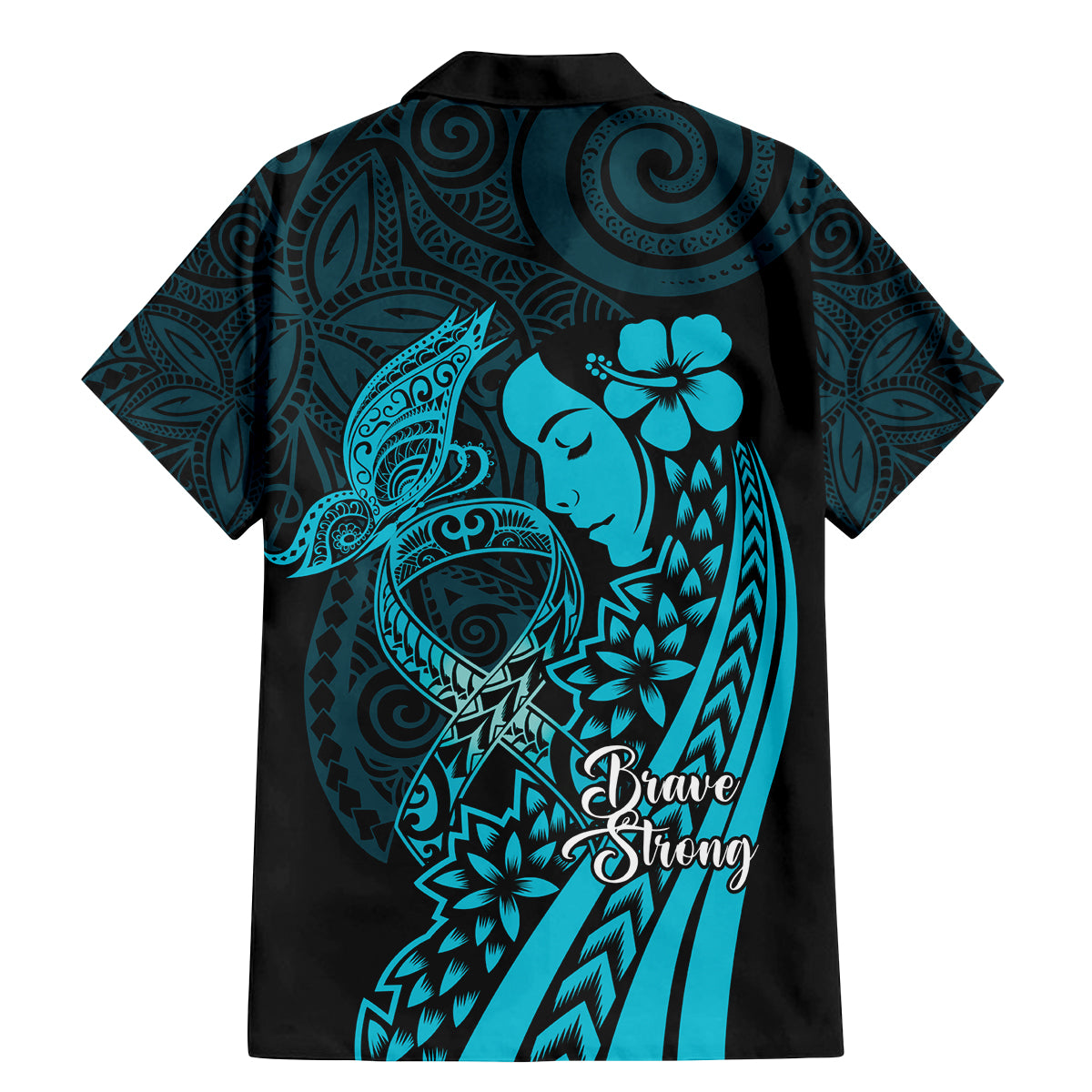 Polynesia World Ovarian Cancer Day Family Matching Mermaid Dress and Hawaiian Shirt You Matter Polynesian Women LT14 - Polynesian Pride
