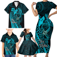Polynesia World Ovarian Cancer Day Family Matching Short Sleeve Bodycon Dress and Hawaiian Shirt You Matter Polynesian Women LT14 - Polynesian Pride