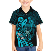 Polynesia World Ovarian Cancer Day Family Matching Short Sleeve Bodycon Dress and Hawaiian Shirt You Matter Polynesian Women LT14 Son's Shirt Teal - Polynesian Pride