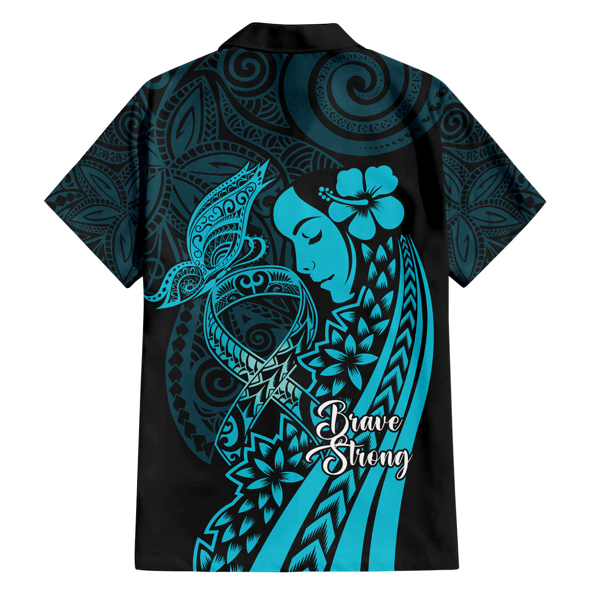 Polynesia World Ovarian Cancer Day Family Matching Summer Maxi Dress and Hawaiian Shirt You Matter Polynesian Women LT14 - Polynesian Pride