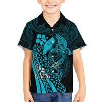 Polynesia World Ovarian Cancer Day Family Matching Summer Maxi Dress and Hawaiian Shirt You Matter Polynesian Women LT14 Son's Shirt Teal - Polynesian Pride