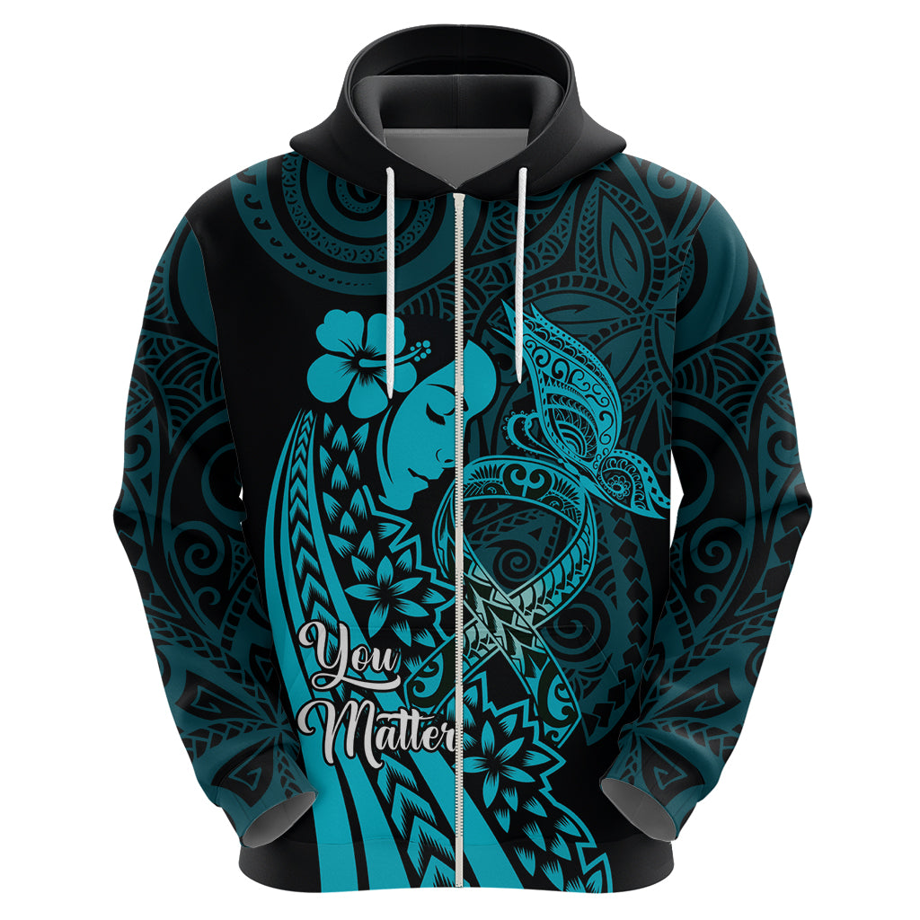 Polynesia World Ovarian Cancer Day Hoodie You Matter Polynesian Women