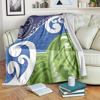 Southland New Zealand Blanket Maori Koru Flag Color LT14 Blue - Polynesian Pride