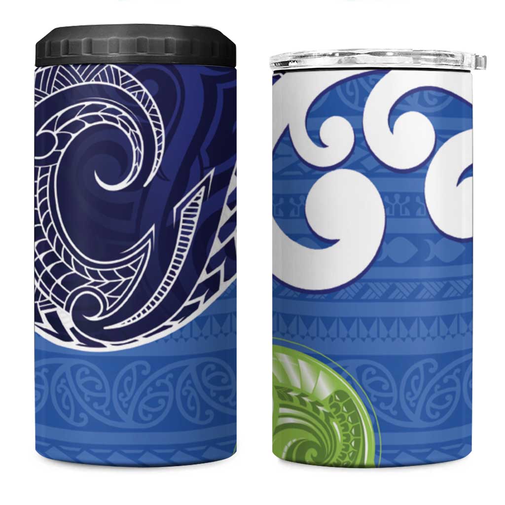 Southland New Zealand 4 in 1 Can Cooler Tumbler Maori Koru Flag Color LT14 One Size: 16 oz Blue - Polynesian Pride