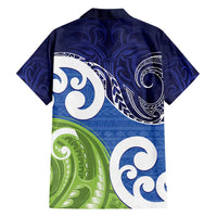 Southland New Zealand Family Matching Off Shoulder Short Dress and Hawaiian Shirt Maori Koru Flag Color LT14 - Polynesian Pride