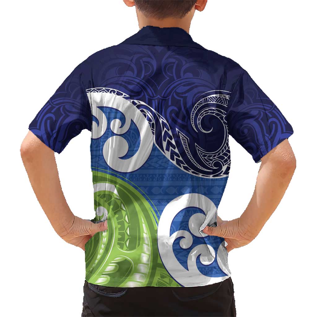 Southland New Zealand Hawaiian Shirt Maori Koru Flag Color