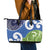 Southland New Zealand Leather Tote Bag Maori Koru Flag Color