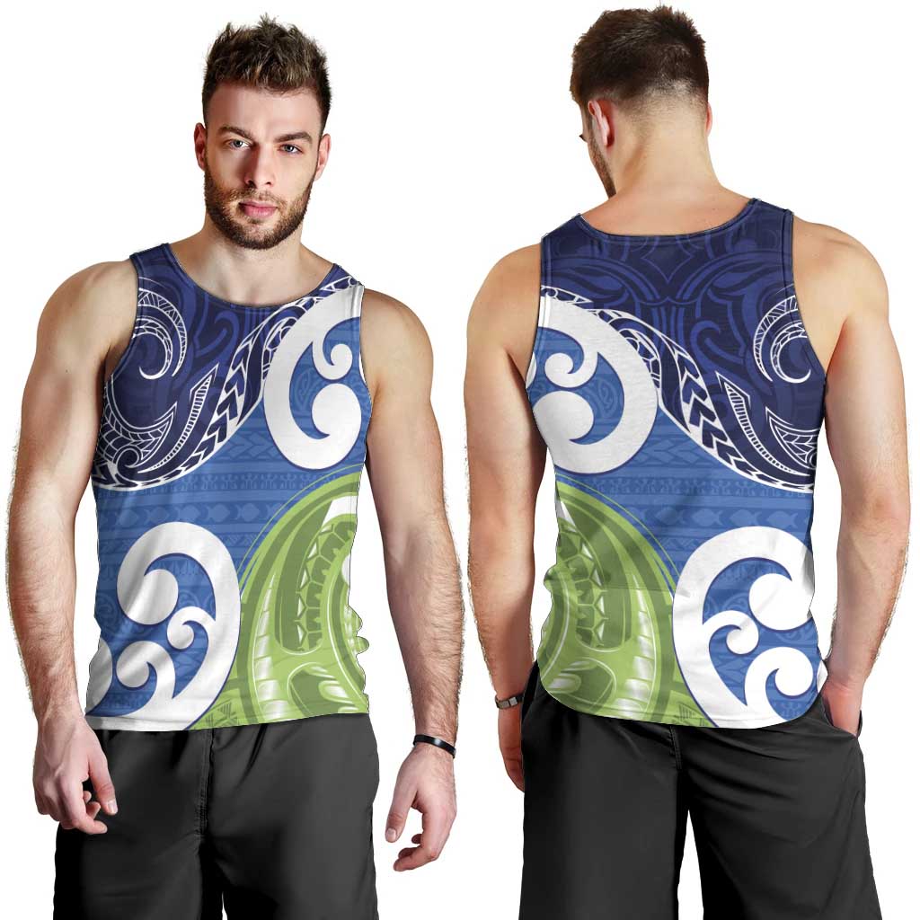 Southland New Zealand Men Tank Top Maori Koru Flag Color LT14 - Polynesian Pride