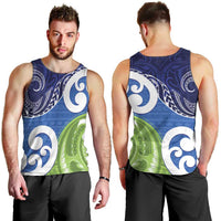 Southland New Zealand Men Tank Top Maori Koru Flag Color LT14 - Polynesian Pride