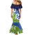 Southland New Zealand Mermaid Dress Maori Koru Flag Color