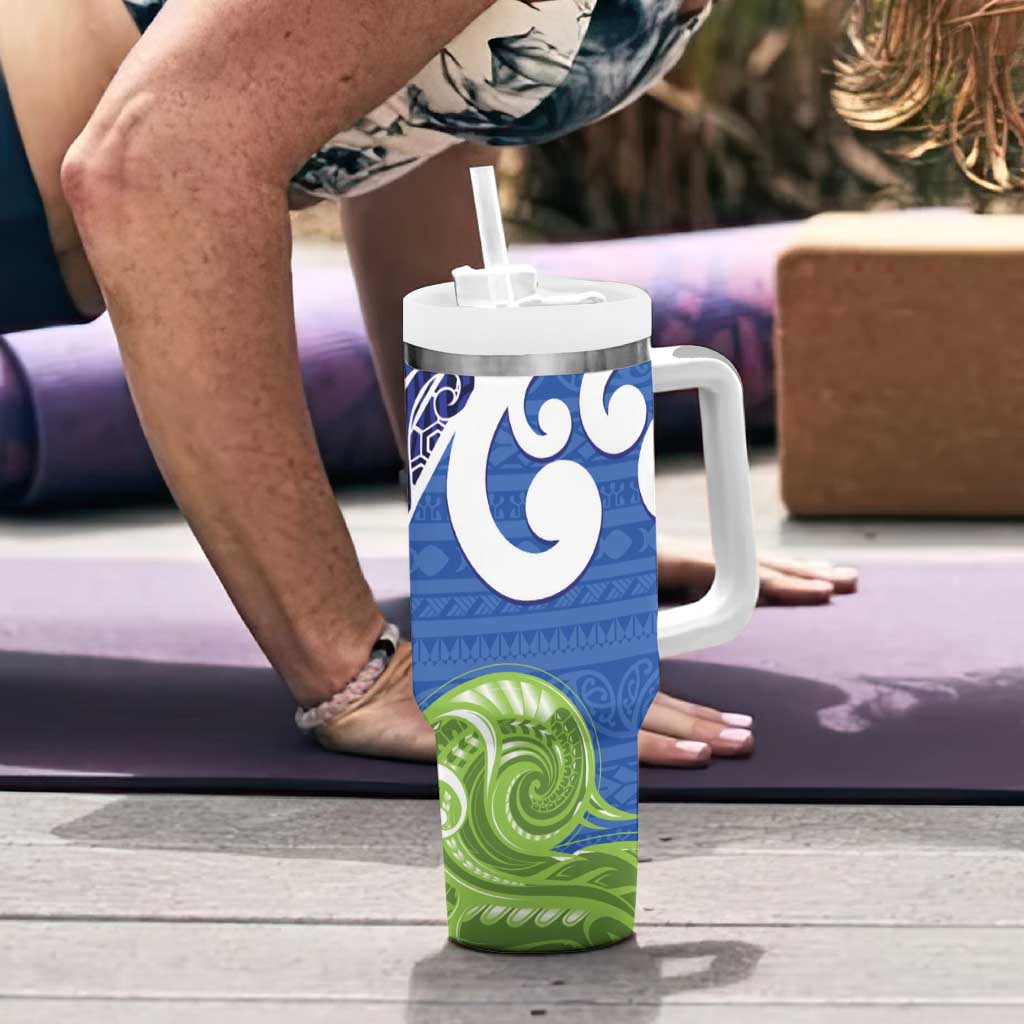 Southland New Zealand Tumbler With Handle Maori Koru Flag Color