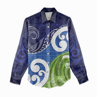 Southland New Zealand Women Casual Shirt Maori Koru Flag Color LT14 - Polynesian Pride