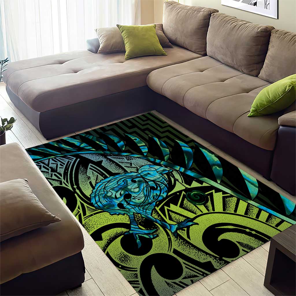 Southland Takehe Pounama Area Rug Aotearoa Poutama Paua Shell Fern LT14 - Polynesian Pride