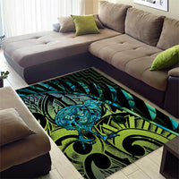 Southland Takehe Pounama Area Rug Aotearoa Poutama Paua Shell Fern LT14 - Polynesian Pride