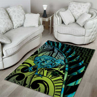 Southland Takehe Pounama Area Rug Aotearoa Poutama Paua Shell Fern LT14 - Polynesian Pride