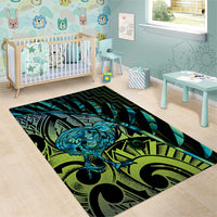 Southland Takehe Pounama Area Rug Aotearoa Poutama Paua Shell Fern LT14 - Polynesian Pride