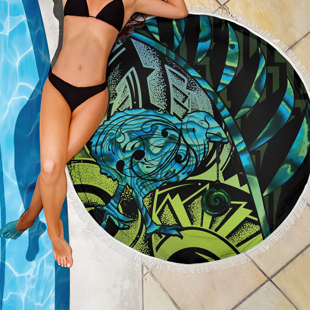 Southland Takehe Pounama Beach Blanket Aotearoa Poutama Paua Shell Fern