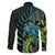 Southland Takehe Pounama Family Matching Off Shoulder Short Dress and Hawaiian Shirt Aotearoa Poutama Paua Shell Fern