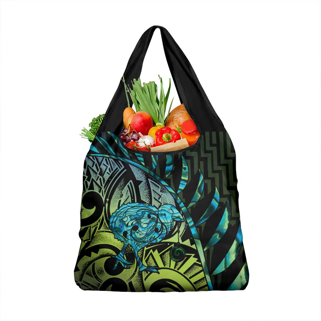 Southland Takehe Pounama Grocery Bag Aotearoa Poutama Paua Shell Fern