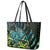 Southland Takehe Pounama Leather Tote Bag Aotearoa Poutama Paua Shell Fern