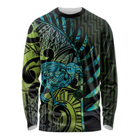 Southland Takehe Pounama Long Sleeve Shirt Aotearoa Poutama Paua Shell Fern