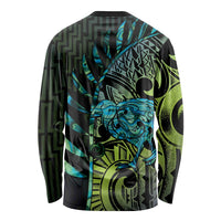 Southland Takehe Pounama Long Sleeve Shirt Aotearoa Poutama Paua Shell Fern