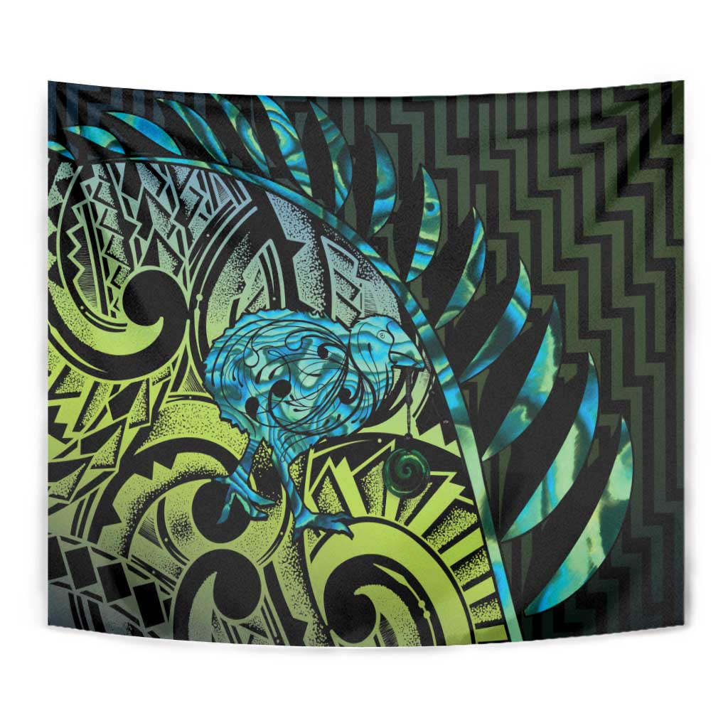 Southland Takehe Pounama Tapestry Aotearoa Poutama Paua Shell Fern LT14 - Polynesian Pride