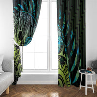 Southland Takehe Pounama Window Curtain Aotearoa Poutama Paua Shell Fern
