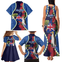Southland Anniversary Day Family Matching Tank Maxi Dress and Hawaiian Shirt Murihiku 1861 Maori Bird Mix Pohutukawa LT14 - Polynesian Pride
