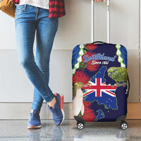 Southland Anniversary Day Luggage Cover Murihiku 1861 Maori Bird Mix Pohutukawa
