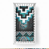 Paua Shell Taniko Pattern Aotearoa Baby Bed Cover Niho Taniwha Mix Poutama