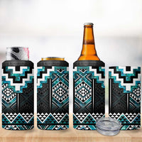 Paua Shell Taniko Pattern Aotearoa 4 in 1 Can Cooler Tumbler Niho Taniwha Mix Poutama LT14 - Polynesian Pride