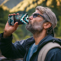 Paua Shell Taniko Pattern Aotearoa 4 in 1 Can Cooler Tumbler Niho Taniwha Mix Poutama LT14 - Polynesian Pride