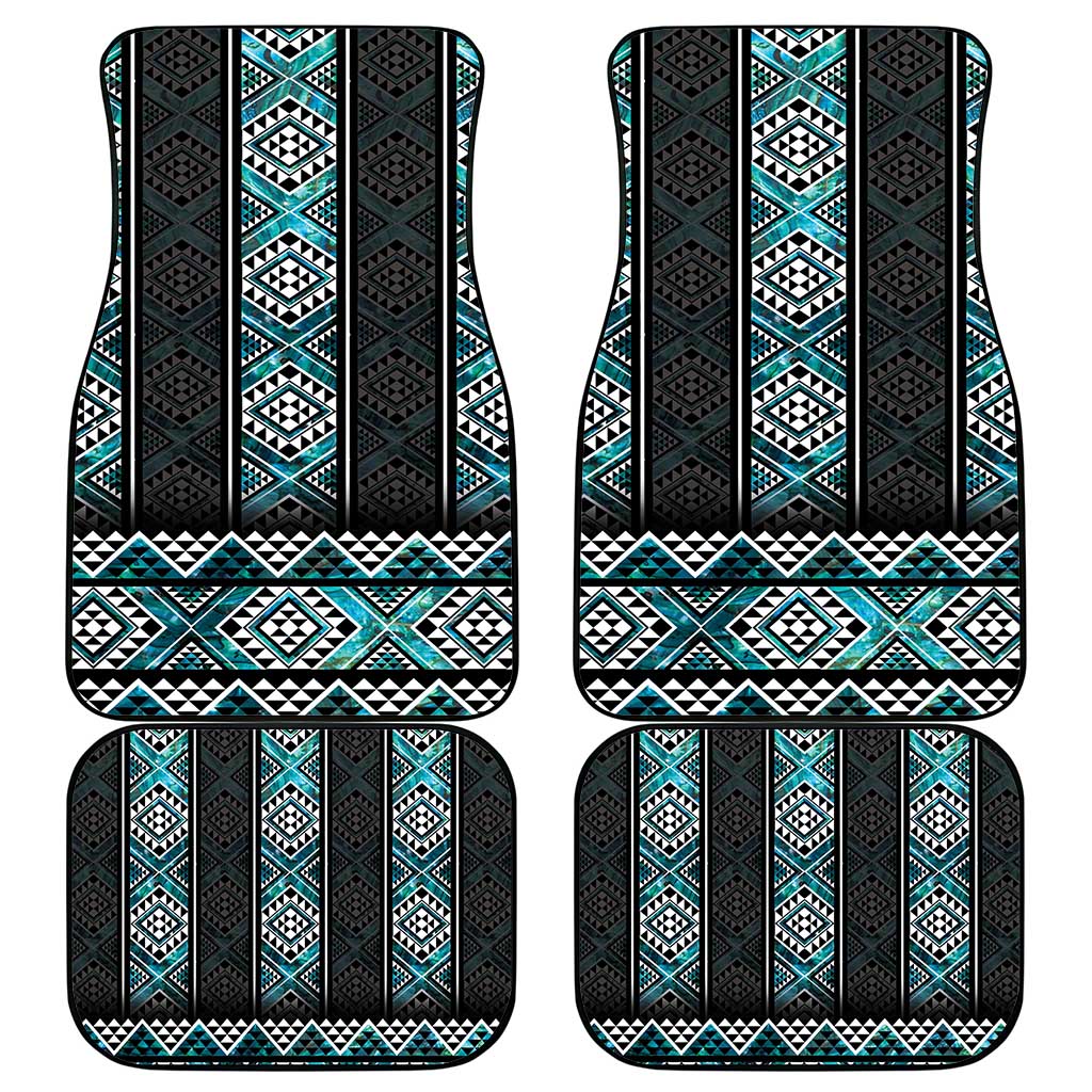 Paua Shell Taniko Pattern Aotearoa Car Mats Niho Taniwha Mix Poutama