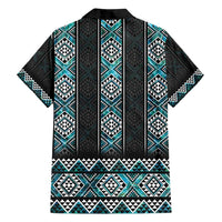 Paua Shell Taniko Pattern Aotearoa Family Matching Tank Maxi Dress and Hawaiian Shirt Niho Taniwha Mix Poutama