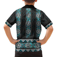 Paua Shell Taniko Pattern Aotearoa Hawaiian Shirt Niho Taniwha Mix Poutama